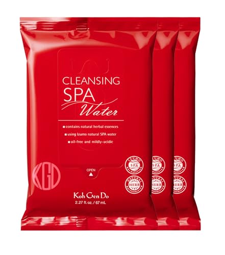 Koh Gen Do Cleansing Water Cloths - Organic Makeup Remover, Pack of 3 (10 Count Each)