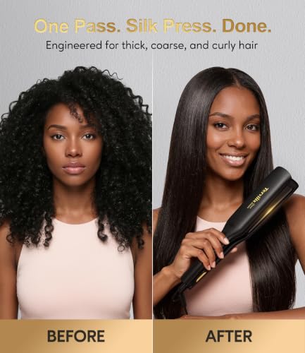 Terviiix 1.75 Inch Ceramic Flat Iron Hair Straightener with Argon Oil