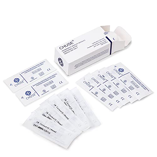Microblading Needle 0.18mm 18 Sloped Curved Nano Microblade for Eyebrow Tattoo - Beginner & Professional Use