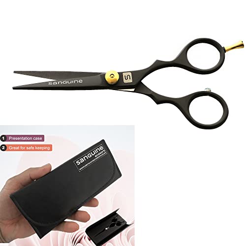 Japanese Mustache & Beard Scissors - 5 Inch Sharp Hair Cutting Shears with Case & Comb