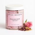 Milk and Rose Body Scrub | In-Shower Moisturizer with Hydrating Coconut Oil, Calming Roses, Shea Butter | Gentle Body Exfoliation Skincare | 9 Oz (1 Pack)