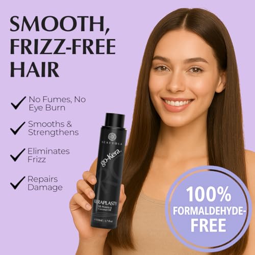 Brazilian Keratin Hair Treatment - Formaldehyde-Free Smoothing & Straightening - 3.7 Fl Oz