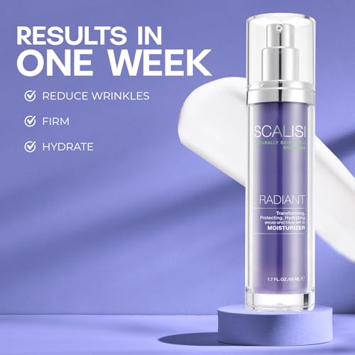 SCALISI RADIANT SPF 30 Moisturizer ? Lightweight Daily Face Sunscreen with Anti-Aging Benefits ? Clinically Proven to Reduce Fine Lines ? No White Cast ? All Skin Types