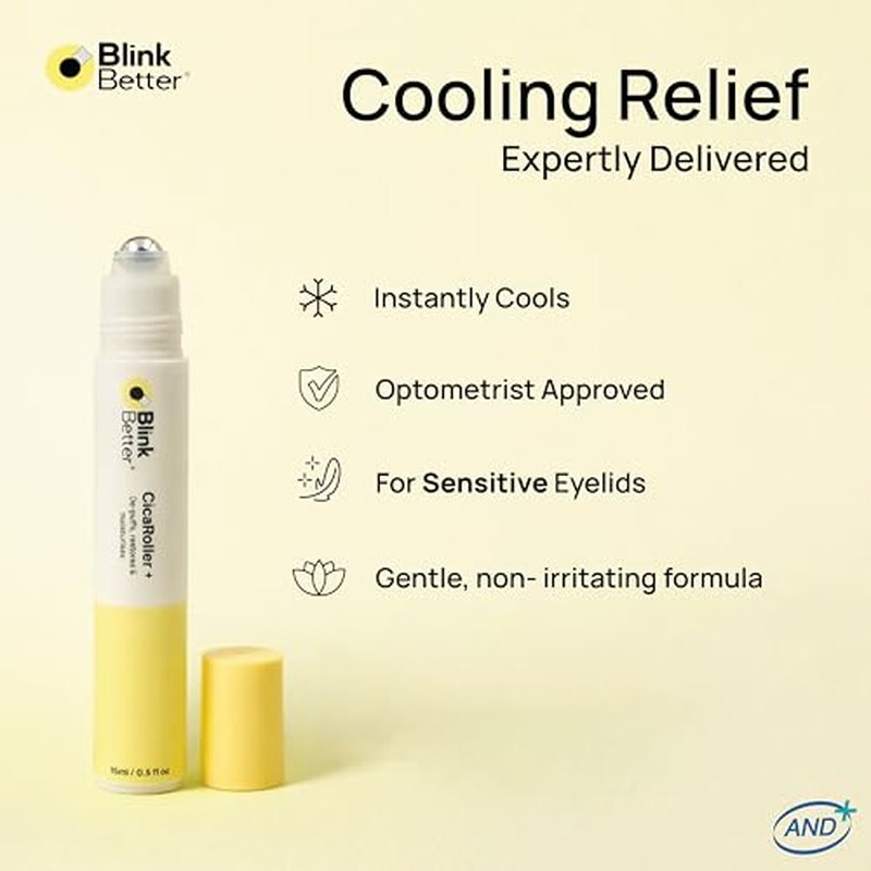 CicaRoller+ Depuffing Eye Roller Serum for Eyelids and Under Eyes ? Cooling Rollerball with 2.5% Caffeine, Peptides, Cica & Panthenol, Hydrates, Soothes and Smooths Puffy Eyes, 15 ml