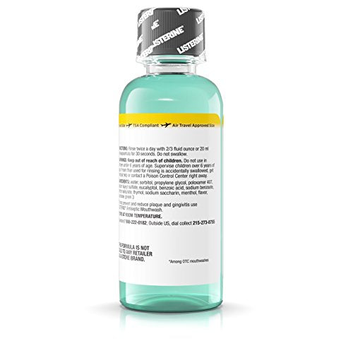 Antiseptic Zero Alcohol Mouthwash - Fresh Mint, 3.2 Oz Pack of 24