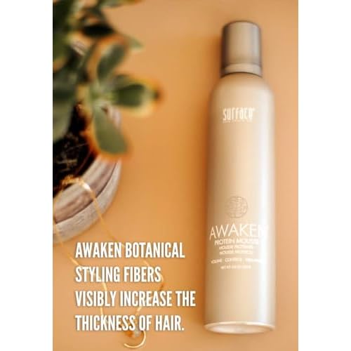 Surface Hair - Awaken Mousse: Color Safe, Volumizing, Firm Hold Hair Mousse to Thicken Hair, Sulfate-Free, Paraben-Free, 8.8 oz