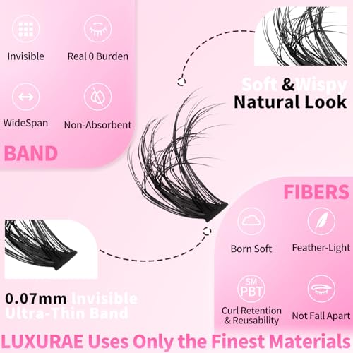DIY Lash Extension Kit Individual Lash Clusters Kit 280Pcs with Lash Bond and Seal and Remover Tweezers for Lash Cluster Extensions Kit for Beginner(60D+80D D Kit, 10-16mm Mixed, 3D Fluffy)