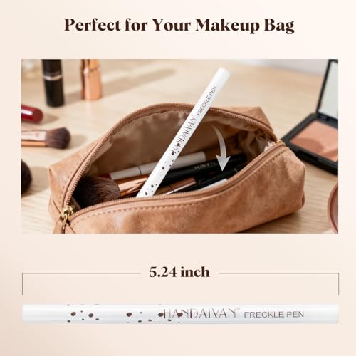 Freckle Pen 4 PCS Set ? 4 Colors (Light Brown, Natural Coffee, Chestnut, Dark Brown) for Natural Looking Fake Freckles ? Waterproof, Long Lasting Faux Freckles Makeup Tool