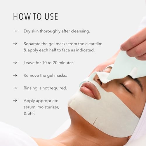 Hydropeptide Polypeptide Collagel+ Plus Face Mask, Line Lifting Hydrogel Peptide Facial Treatments, 4 Count