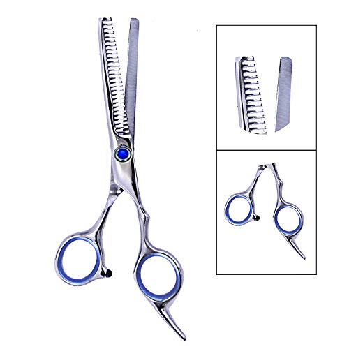 Baby Safety Hair Cutting Scissors Set - Blue Safety Round Tip Stainless Steel Bang Shears for Kids & Home