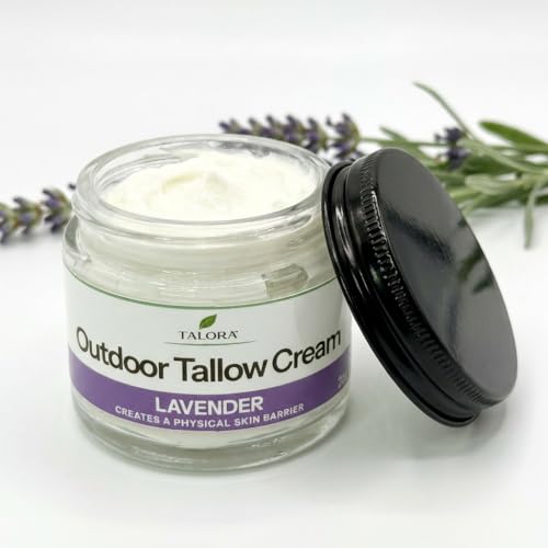 Outdoor Tallow Cream: Lavender | 100% Grass-Fed & Finished Beef Tallow Moisturizer with Organic Jojoba Oil | Deeply Nourishing | All-Natural Skin Cream for Outdoor & Dry Skin (2oz)