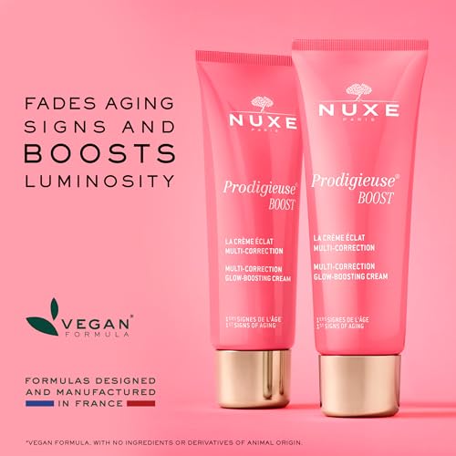 Nuxe Prodigieuse Boost Multi-Correction Glow-Boosting Cream with Hyaluronic Acid, Reduces Signs of Aging, 1.35 Fl Oz