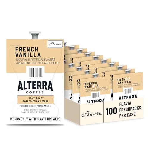 Flavia Alterra French Vanilla Coffee Freshpacks 100 Count for Flavia Brewers - Light Roast