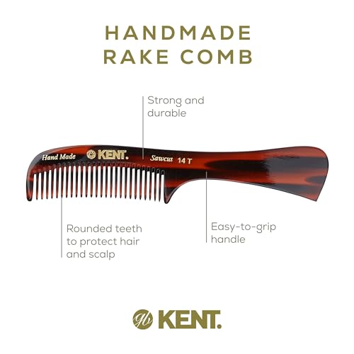 Kent 14T Wide Tooth Hair Detangling Comb - 3 Pack for Wet & Dry Hair
