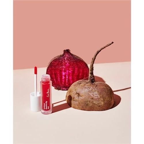 Ere Perez - Natural Beetroot Cheek + Lip Tint | Water-Resistant, Long-Lasting, Hydrating, Vibrant | Blue Agave, Rosehip Oil + Vitamin E | Vegan, Cruelty-Free, Clean Beauty (Joy-Red)