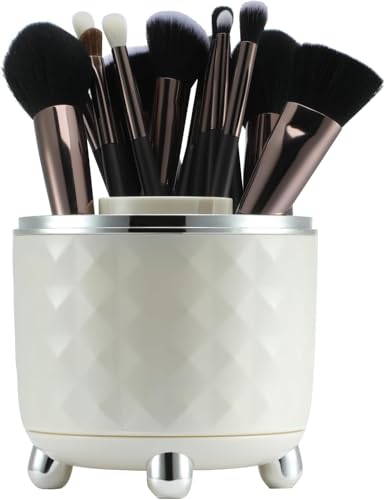 17-Piece Makeup Brush Set with Rotating Holder - Professional Beauty Tools