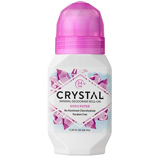 Crystal Mineral Body Deodorant Roll-On Unscented 2.25 Fl Oz Pack of 6