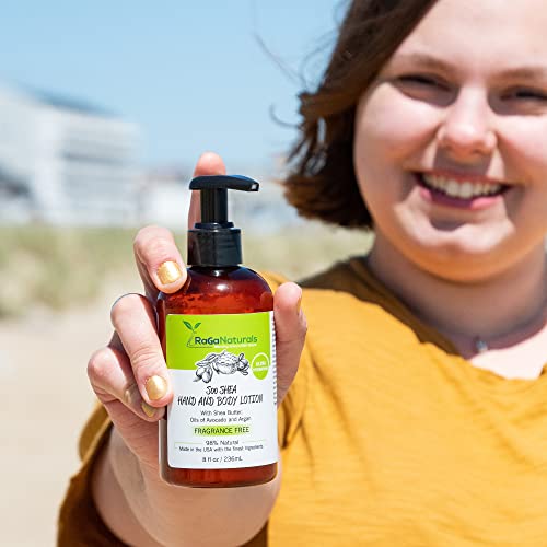 RaGaNaturals Fragrance Free Body Lotion, Body Cream and Fragrance Free Moisturizing Lip Balm.