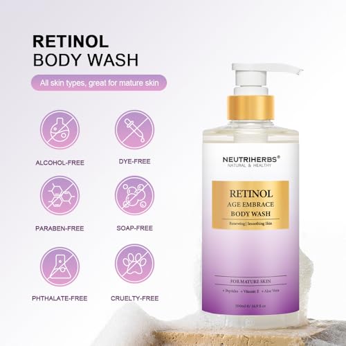 Retinol Body Wash - Anti-Aging Shower Gel for Smooth, Rejuvenated Skin - 16.9 fl oz