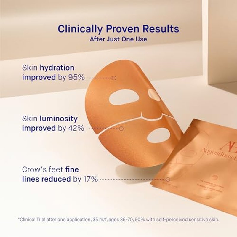 Augustinus Bader The Hydrogel Face Mask ? Luxury Cooling, Hydrating & Plumping Facial Treatment ? Smooths, Firms & Boosts Radiance ? Soothing, Restorative Formula