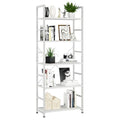 NUMENN White 5-Tier Tall Freestanding Bookcase - Modern Open Storage Shelf