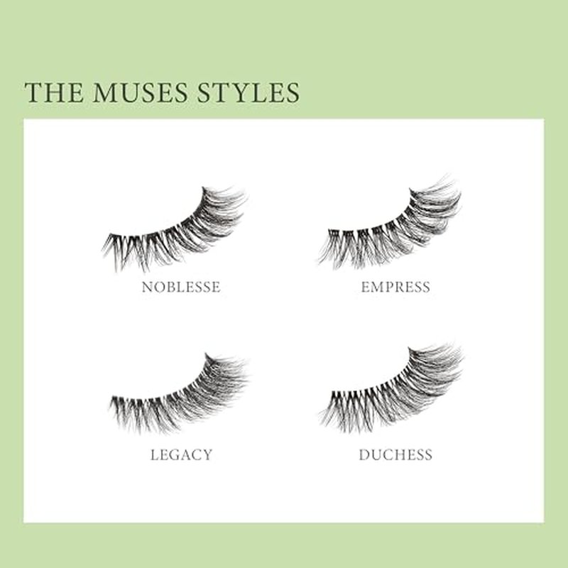 KISS Lash Couture The Muses False Eyelashes, Legacy, Faux Silk | 12 mm | Handmade | Contact Lens Friendly | Pack of 2