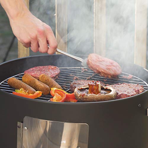 Realcook 17 Inch Steel Charcoal Smoker - Classic Vertical BBQ Grill