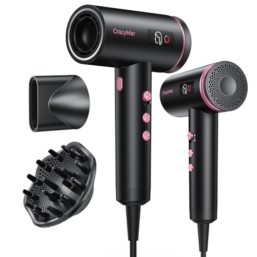 1800W Ionic Hair Dryer with Smart Modes for Men Women Baby - Fast Drying & Static Free