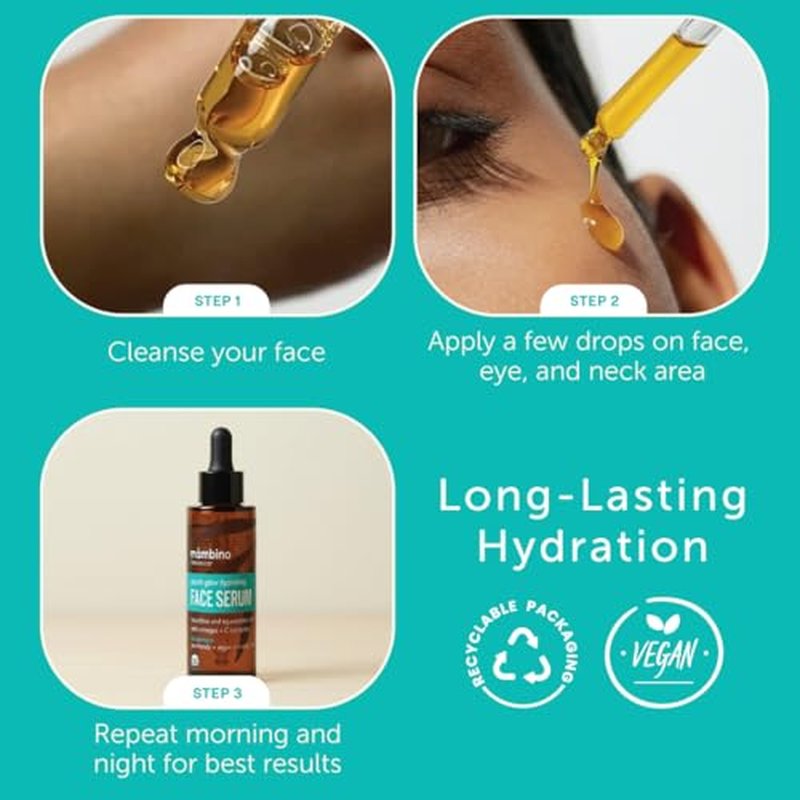 Mambino Organics Youth Glow Hydrating Serum, Vitamin C Face Serum with Marula, Rosehip Oil, Revitalizing Skin, Fades Dark Spots, Smooths Texture, Organic, Vegan, Skin Care, 1 fl oz, 2-Pack