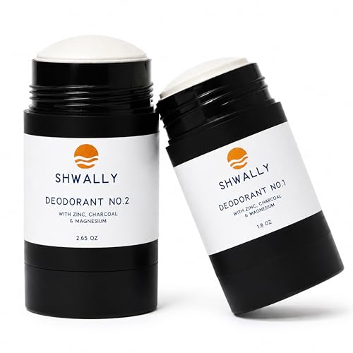 Natural Zinc & Charcoal Deodorant for Men & Women - Eucalyptus + Peppermint, 2.65 oz | Aluminum-Free & Long-Lasting