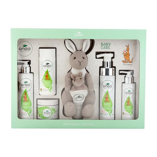Onea Organic Skincare Baby Gift Pack - Daily Care Baby & Mommy - Newborn Babies Set - Moisturizer & Massage Oil - Paraben & Sulphate Free - for New and Expecting Moms
