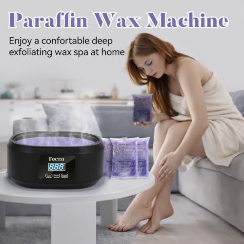 Lavender Paraffin Wax Machine for Hands & Feet - 3500ml Spa Kit with Fast Melt & Temperature Control