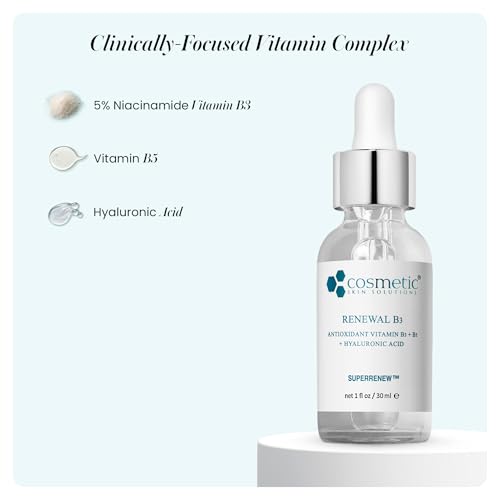 Hydrating Niacinamide Face Serum with Hyaluronic Acid & Vitamin B5 – Improves Skin Texture & Pores – 1 Fl Oz