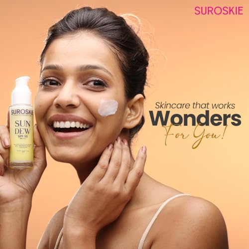 Sun Dew SPF 55 PA++++ Sunscreen, Water-Resistant, Lightweight Formula with Lavender and Niacinamide, 50ml