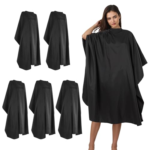 Black Hair Salon Capes 5 Pack Waterproof Barber Capes 55x47 Inches - Variation of THIS listing 5