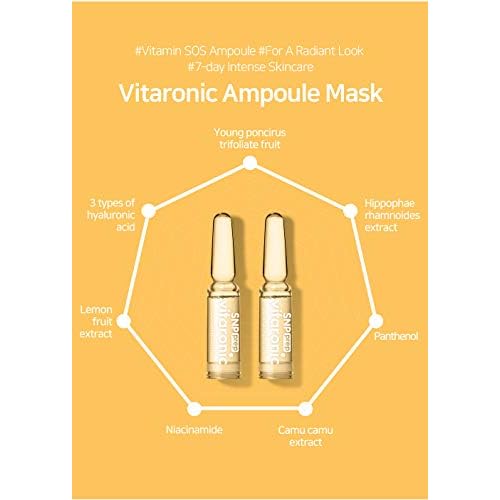 [K Beauty Snp] Variety Ampoule Sheet Mask Set & Vitaronic SOS Ampoule