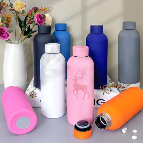 16 Pack Stainless Steel Insulated Water Bottles - 17oz Travel & Sports Bottles