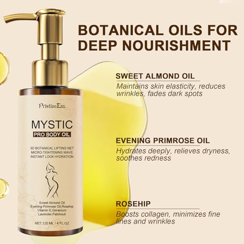 Unscented Body Firming Oil for Hydration & Tightening - 4.23 fl oz - PristineEra