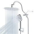 Rainfall Shower Head and Handheld Combo - 10 Inch Chrome Finish, cUPC Certified