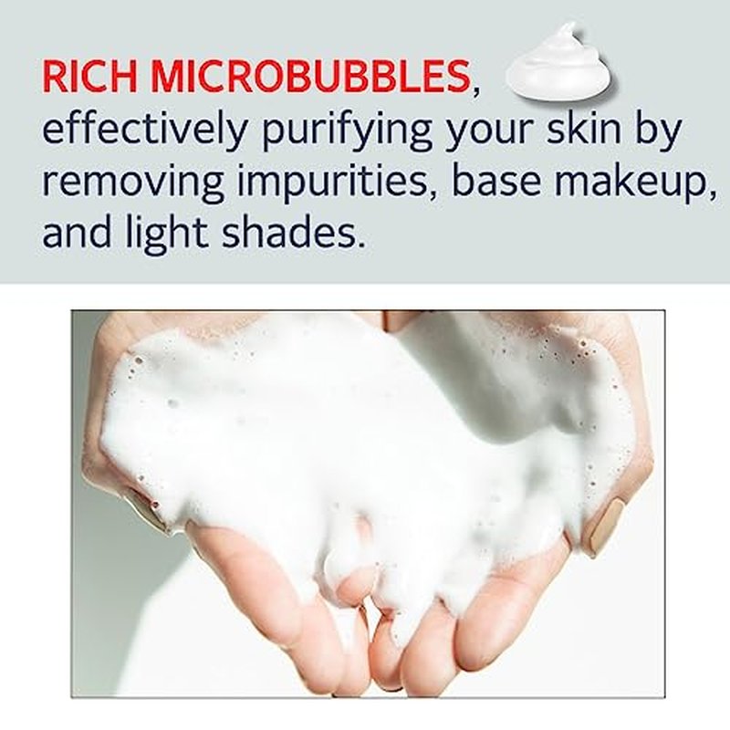 MAKE P:REM Safe Me. Relief Moisture Cleansing Foam, Delicate Eye-Friendly Face Wash for Sensitive Skin, pH Balanced Deep Pore Cleansing, Korean Skin Care, 5.07 Fl Oz, 150ml