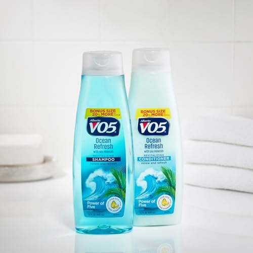 Alberto VO5 Ocean Refresh Revitalizing Conditioner - Hair Conditioner Formulated with Essential Vitamins and Oils - Fresh Ocean Fragrance - 15 oz
