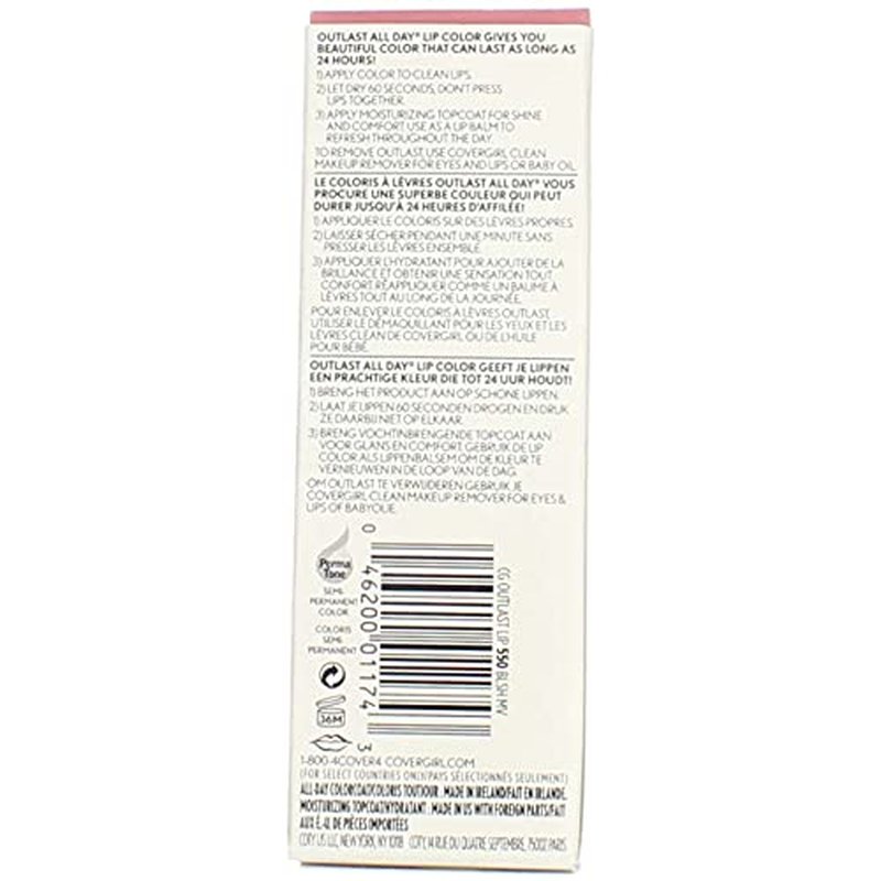COVERGIRL Cover Girl 01174 550bmauve Mauve Outlast Lipcolor