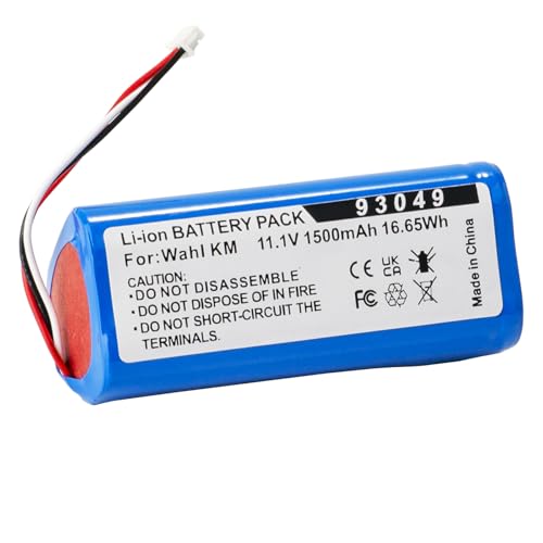 Replacement Li-ion Battery for Wahl KM Cordless Clippers - Replaces 93049-101 1500mh