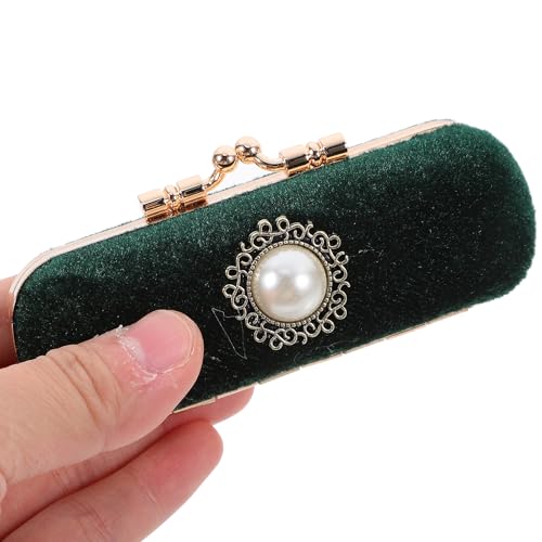 Cabilock Vintage Lipstick Box with Mirror Elegant Makeup Holder for Lipstick Lip Balm & Essential Oils Compact Travel Cosmetic Case