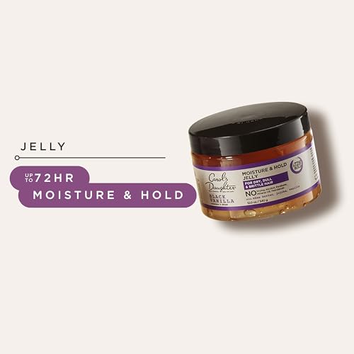 Carol's Daughter Black Vanilla Moisture and Hold Jelly,Hair Gel For Dry Hair with Shea Butter,Jojoba and Vanilla,12 Fl Oz,(Pack of 2)
