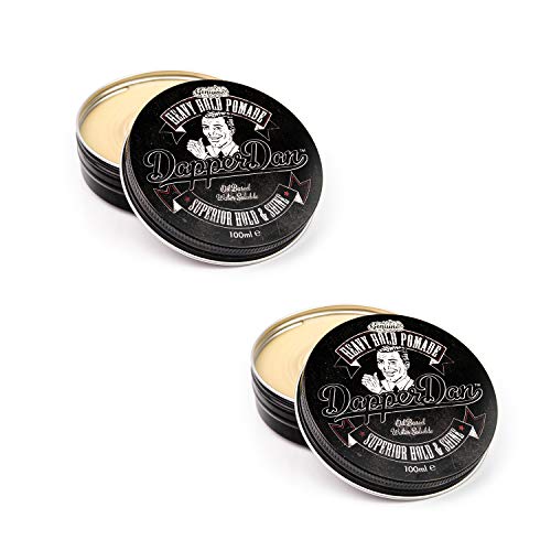 Heavy Hold Men's Hair Pomade Duo - High Shine, Oil-Based Styling Gel