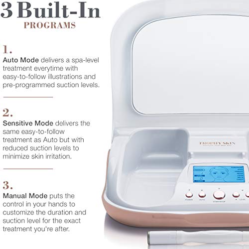 MicrodermMD Microdermabrasion Kit with Real Diamond Tips - White - Anti-Aging & Acne Treatment