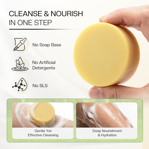 Beef Tallow Soap: Organic Grass-Fed Moisturizing Bar for Men & Women's Daily Face & Body Cleansing, Ideal for Sensitive & Dry Skin, 4.2 oz