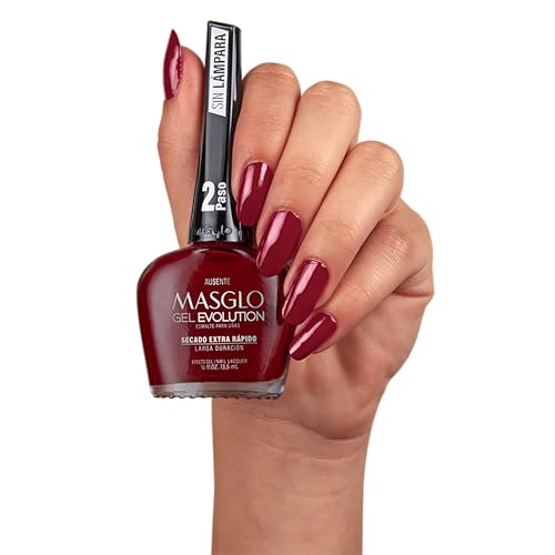 MASGLO Gel Evolution ? Set of 3 Nail Polishes No UV/LED Lamp Needed, Fast-Drying, 12-Day Wear, 14-Free Formula, High-Gloss Finish, vegan (0.5 oz Each)