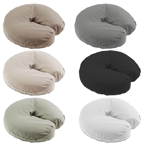 Grey Microfiber Massage Face Cradle Cover 10 Pack - Soft, Breathable, Stain-Resistant